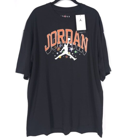 NWT Jordan Women's Short Sleeve Graphic T-Shirt MEDIUM Oversized Fit FQ1325-010 - Picture 9 of 12